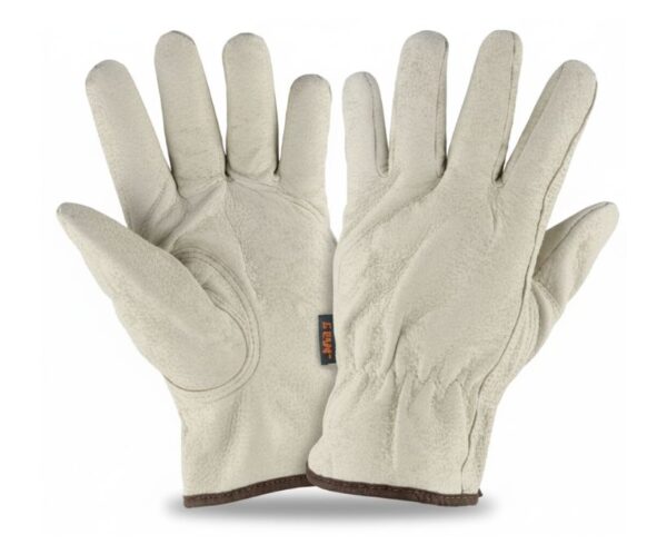 Guantes de piel de cabra tipo trabajador, talla M